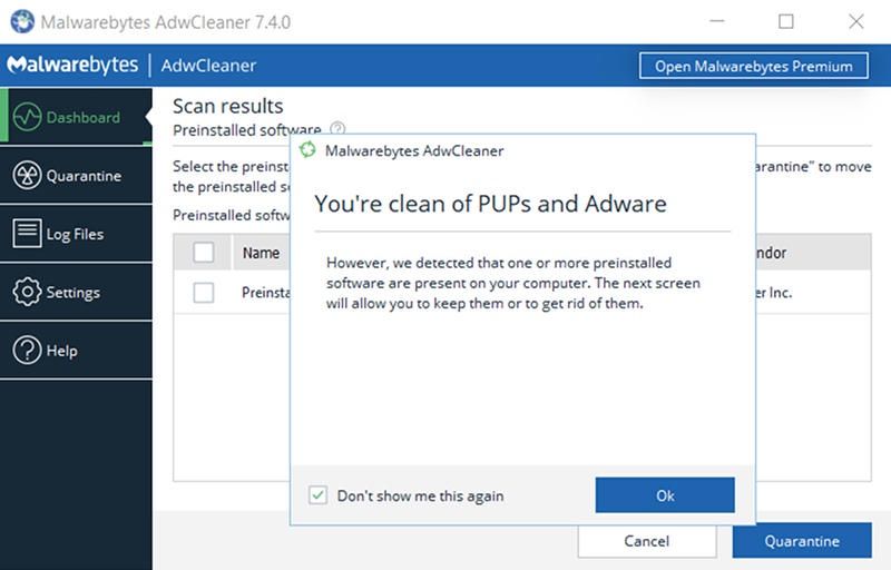 AdwCleaner efekt