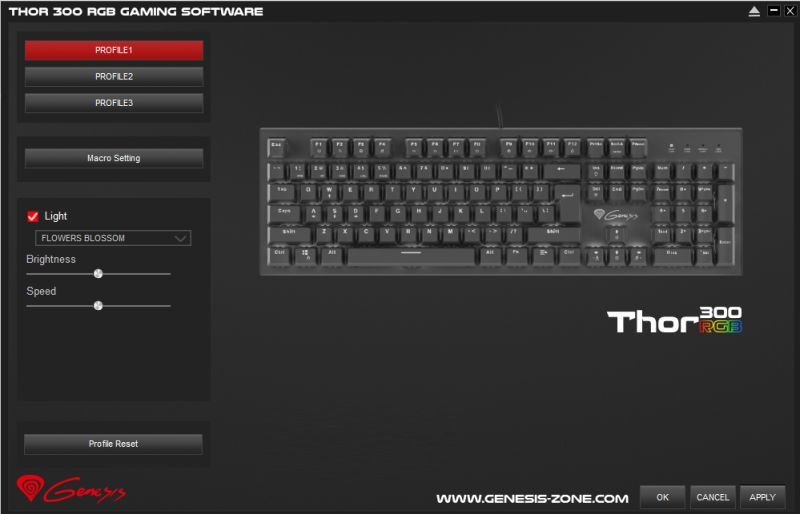 Genesis Thor 300 RGB - dedykowana aplikacja