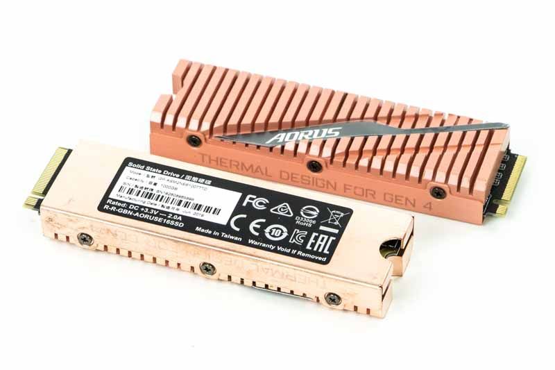 aorus nvme gen4 przód i tył