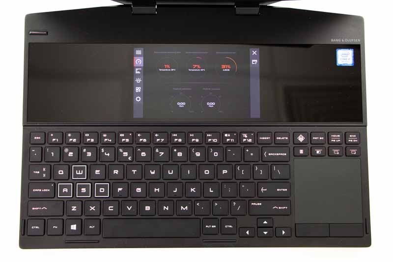 HP Omen X 2s panel numeryczny