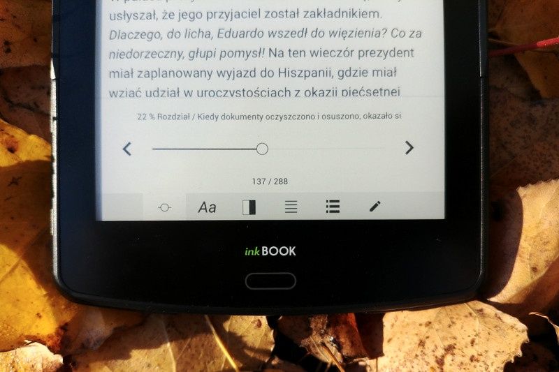 inkBook Prime HD dolne menu