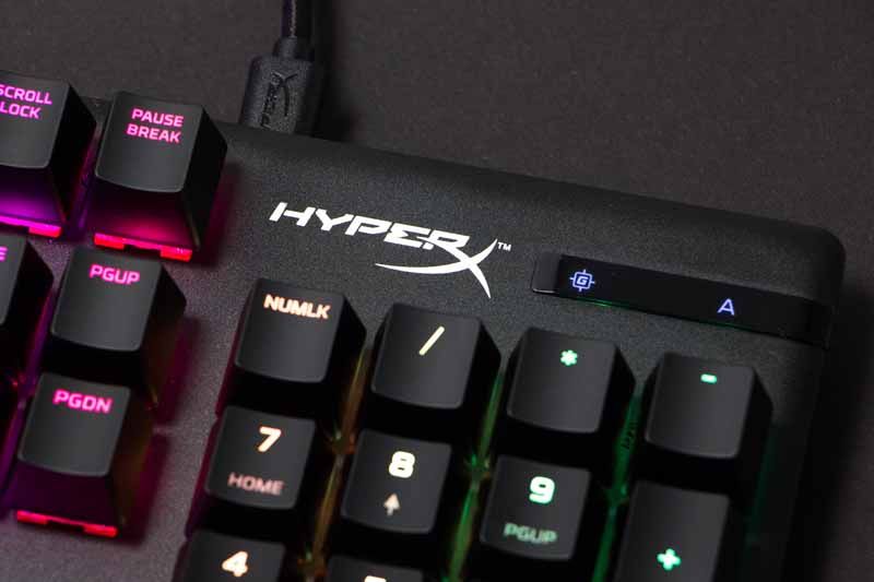 HyperX Alloy Origins wyświetlacz