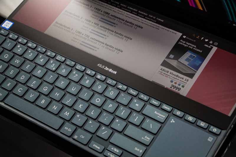 ASUS ZenBook Pro Duo - dolny ekran sprawdza się znakomicie