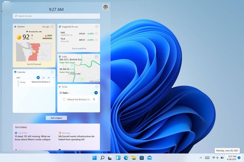 Windows 11 Widżety