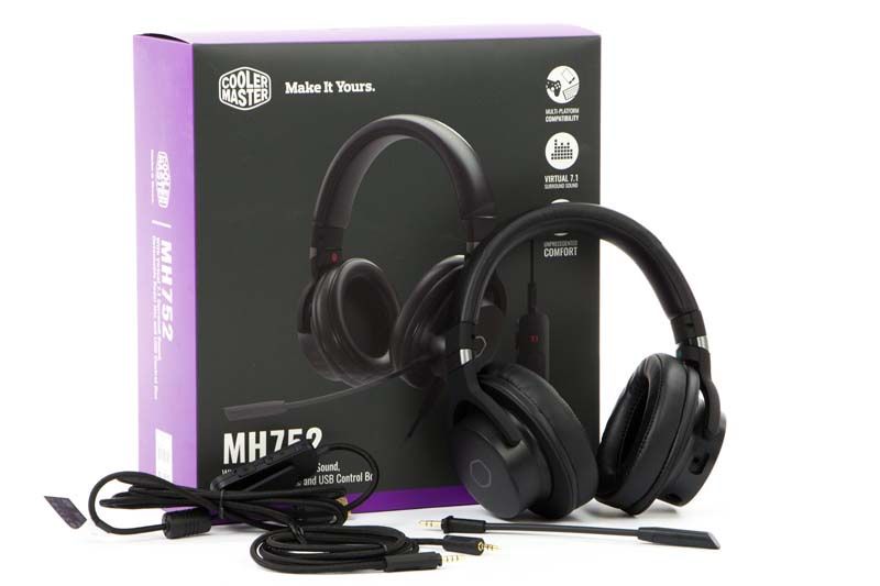 Cooler Master MH752 - pudełko i słuchawki