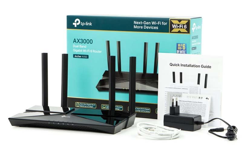 TP-Link Archer AX50 - zawartość zestawu
