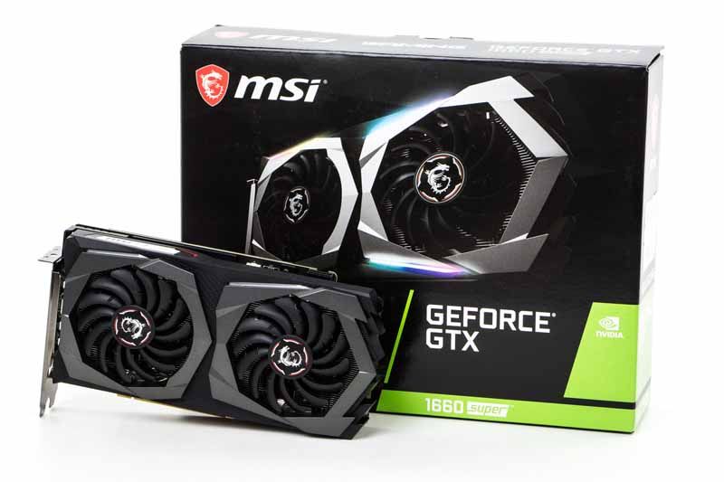 MSI GeForce GTX 1660 Super Gaming - obok pudełka