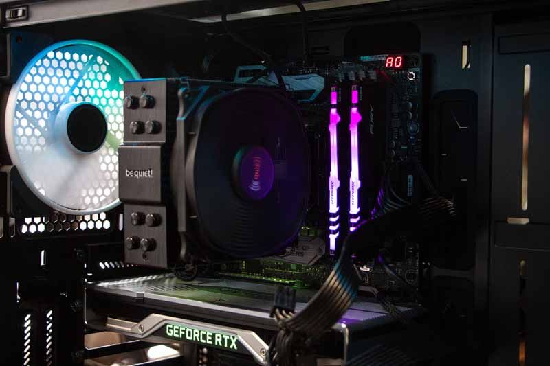 Kingston HyperX Fury RGB 2x 8 GB 3200 MHz CL16 zainstalowane w komputerze