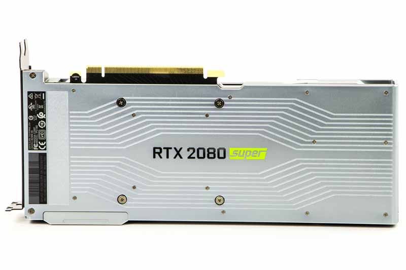Nvidia GeForce RTX 2080 SUPER Founders Edition - backplate