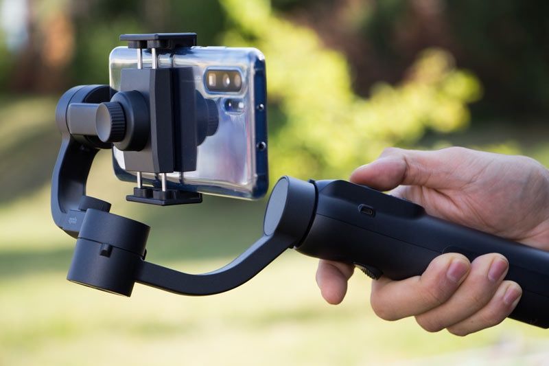 PNY MOBEE 3-Axis Gimbal Stabilizer - rzut z boku