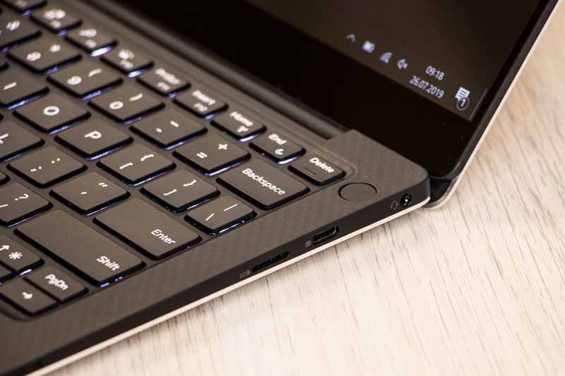 Dell XPS 13 9380 czytnik linii papilarnych