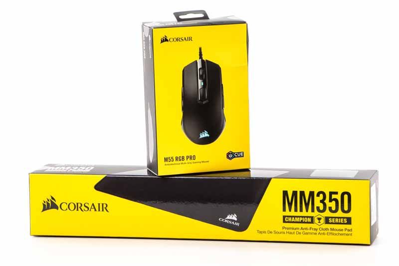 Corsair M55 RGB Pro - widok pudełka z myszką