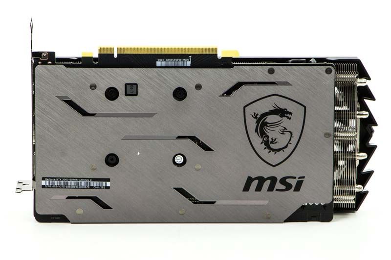 MSI RTX 2060 SUPER Gaming X 8GB - Backplate
