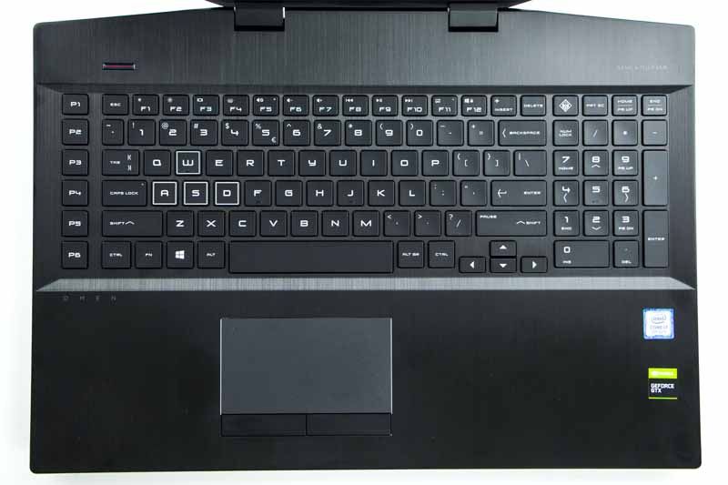 HP Omen 17 panel roboczy