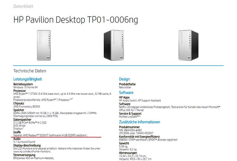 HP Pavilion Desktop TP01