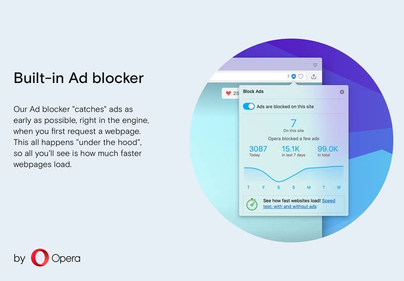 Opera Ad blocker screen