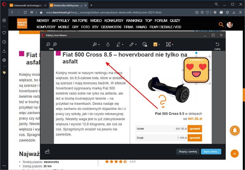 Opera screeny screen