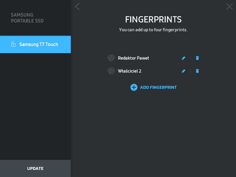 Samsung Portable SSD T7 Touch - konfiguracja Windows