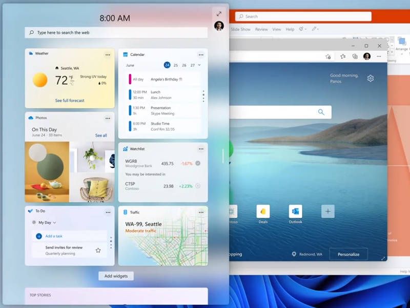 Windows 11 widżety