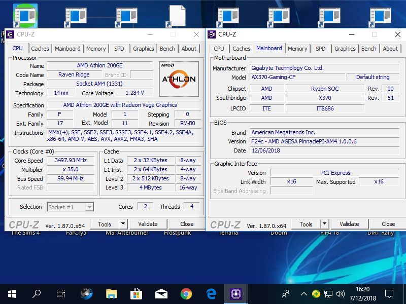 Gigabyte - podkręcanie procesora AMD Athlon 200GE