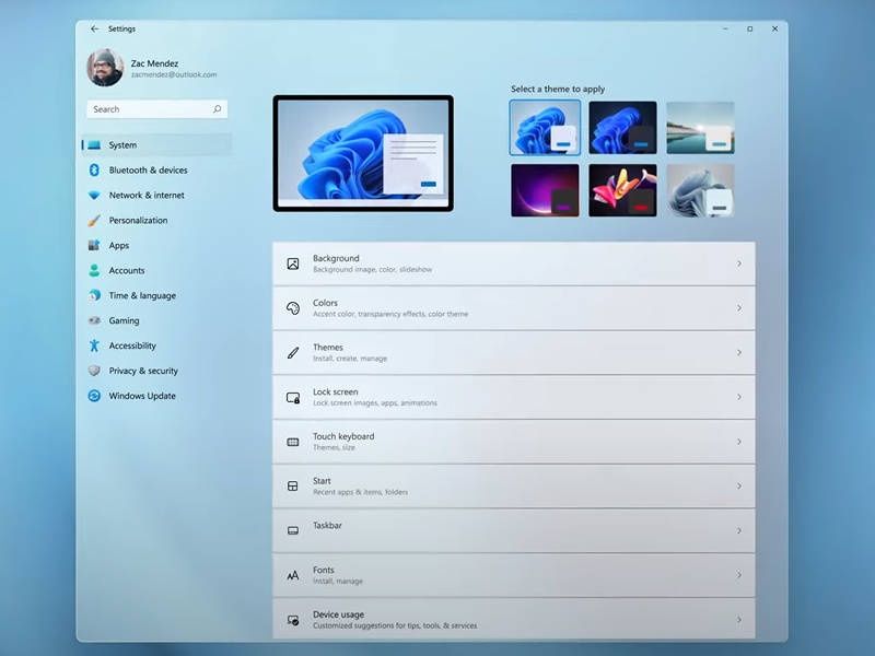 Windows 11 Ustawienia