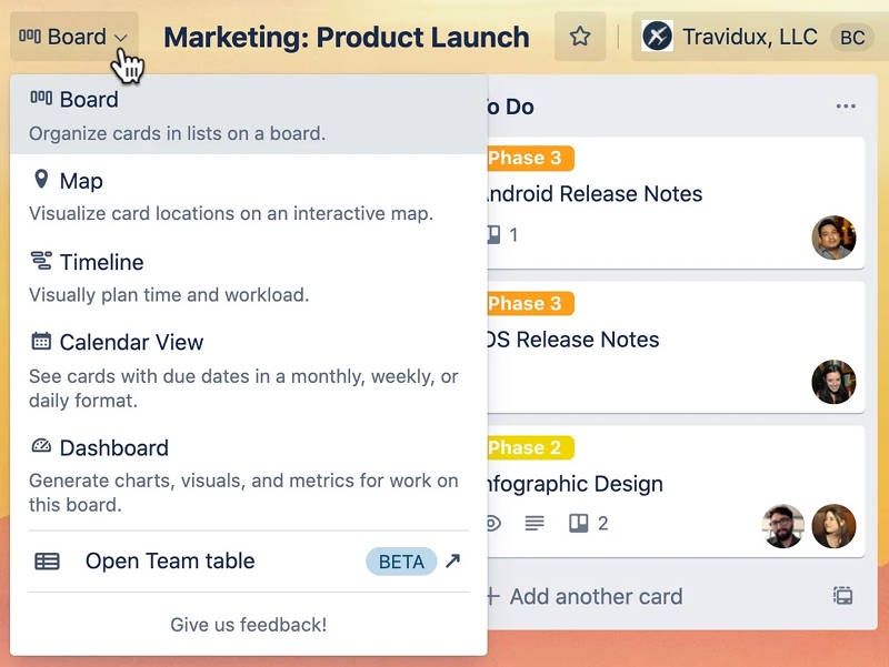 Trello tablice