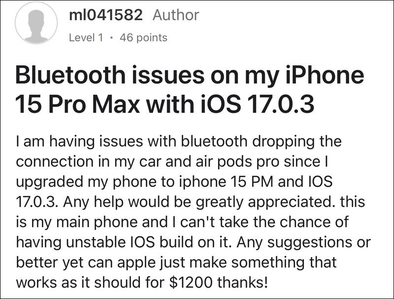 iPhone problemy z Bluetooth