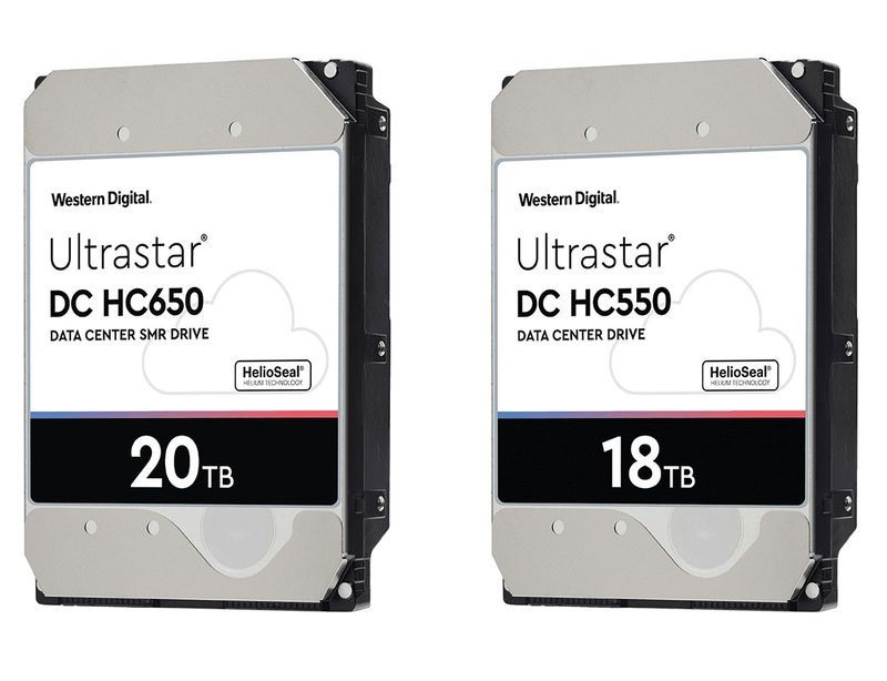 WD Ultrastar DC HC550 18 TB i WD Ultrastar DC HC650 20 TB