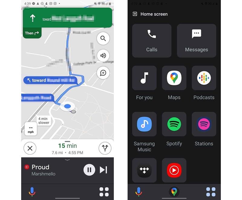 Mapy Google UI