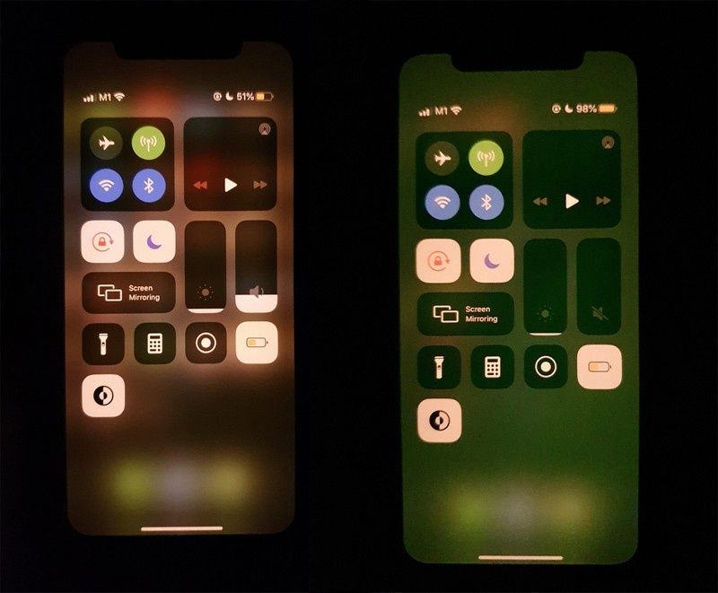 iPhone zielony ekran