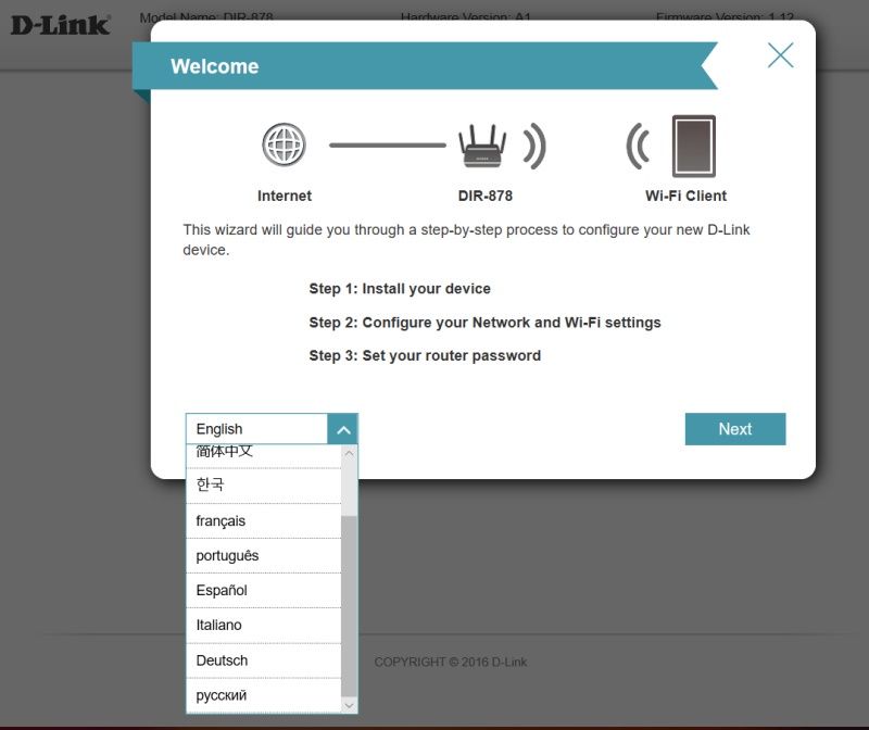 D-Link DIR-878/MT - Konfiguracja w przeglądarce