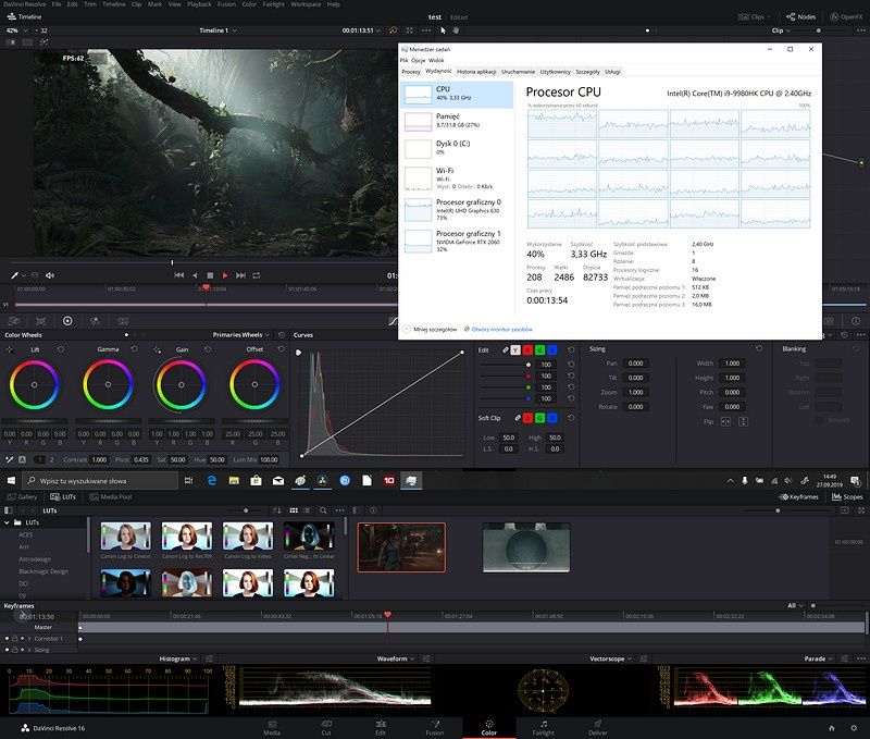 ASUS ZenBook Pro Duo - obciążenie 4K UHD 60 fps