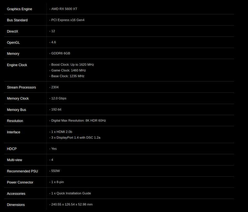 ASRock Radeon RX 5600 XT Challenger 6G OC
