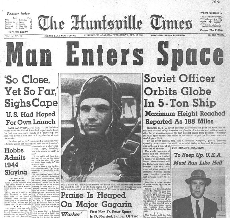 Wiadomość gazeta Gagarin