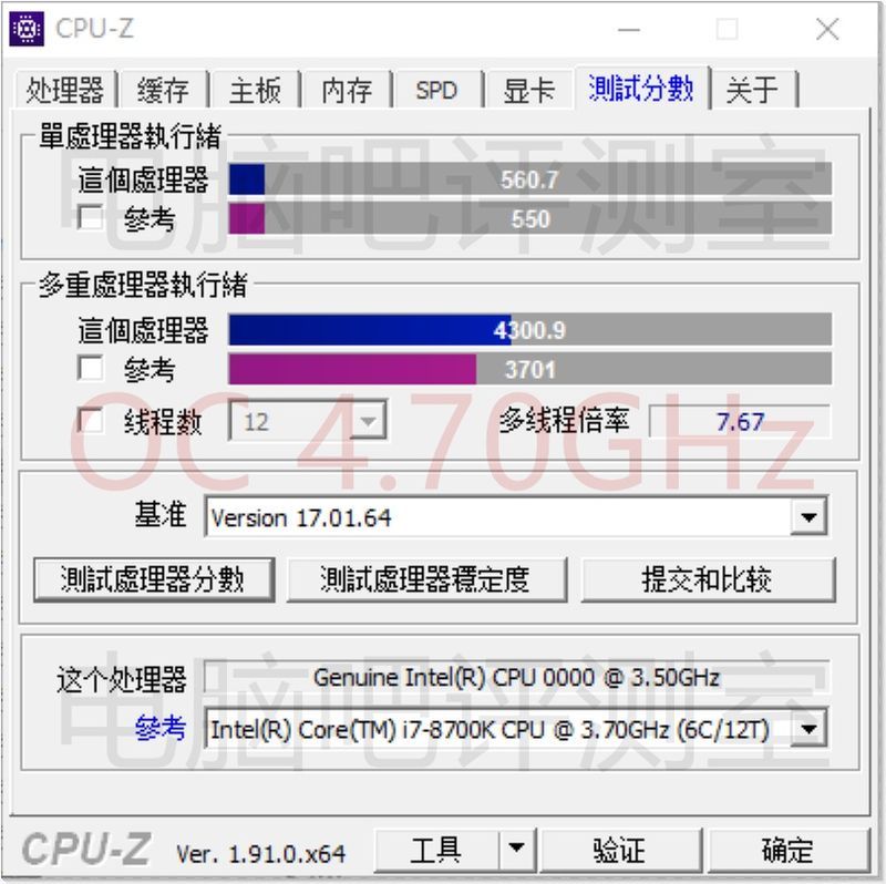 Intel Core i5-10600K - wydajność CPU-Z