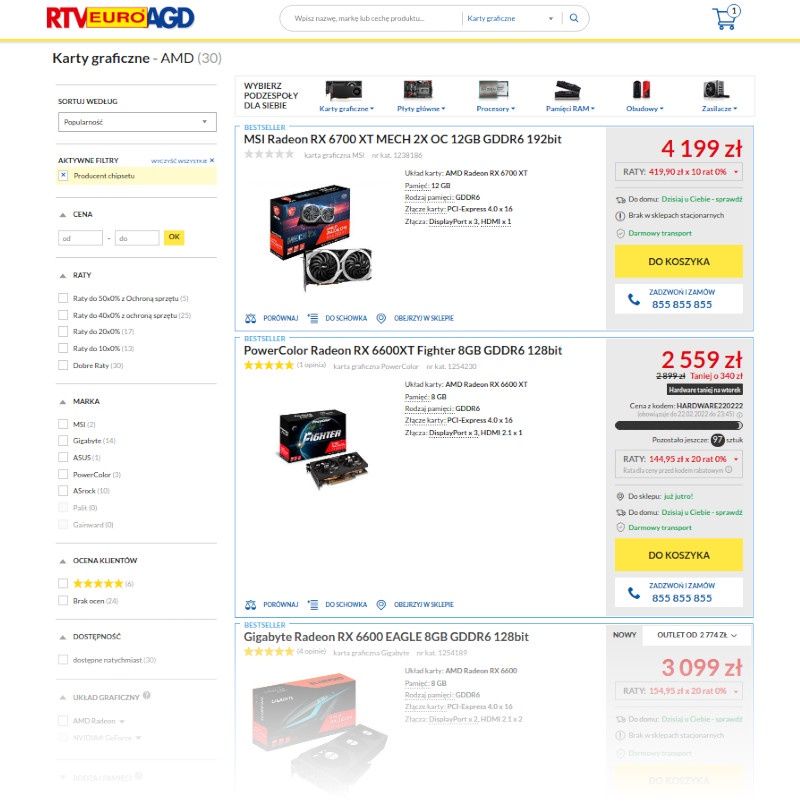 Radeon w Euro