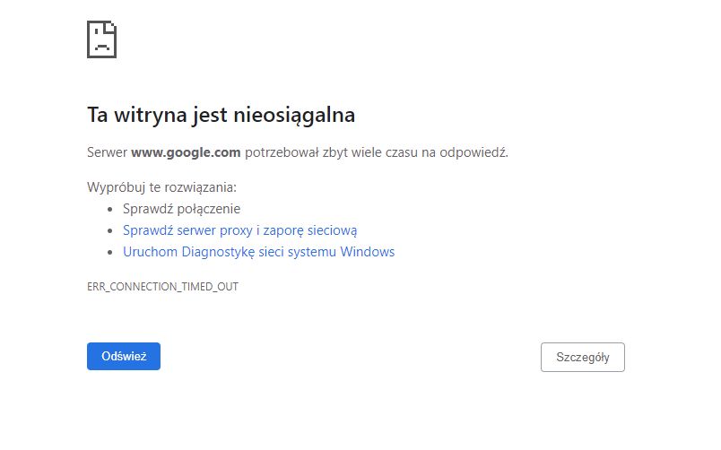 Awaria Google