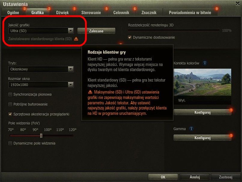 World Of Tanks - ustawienia część 1