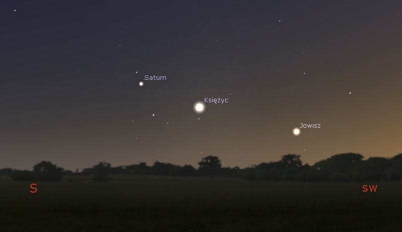 Saturn na niebie