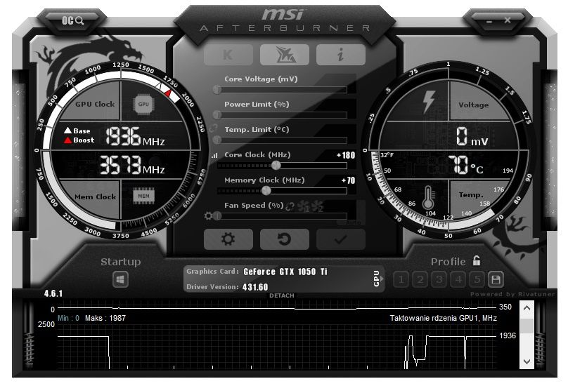 Lenovo Legion Y530 - temperatury 1