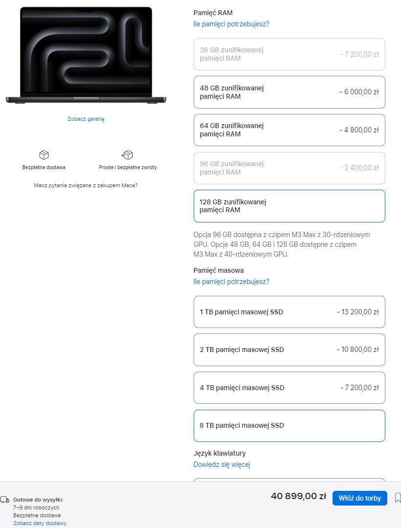 Apple MacBook Pro 14 - ceny