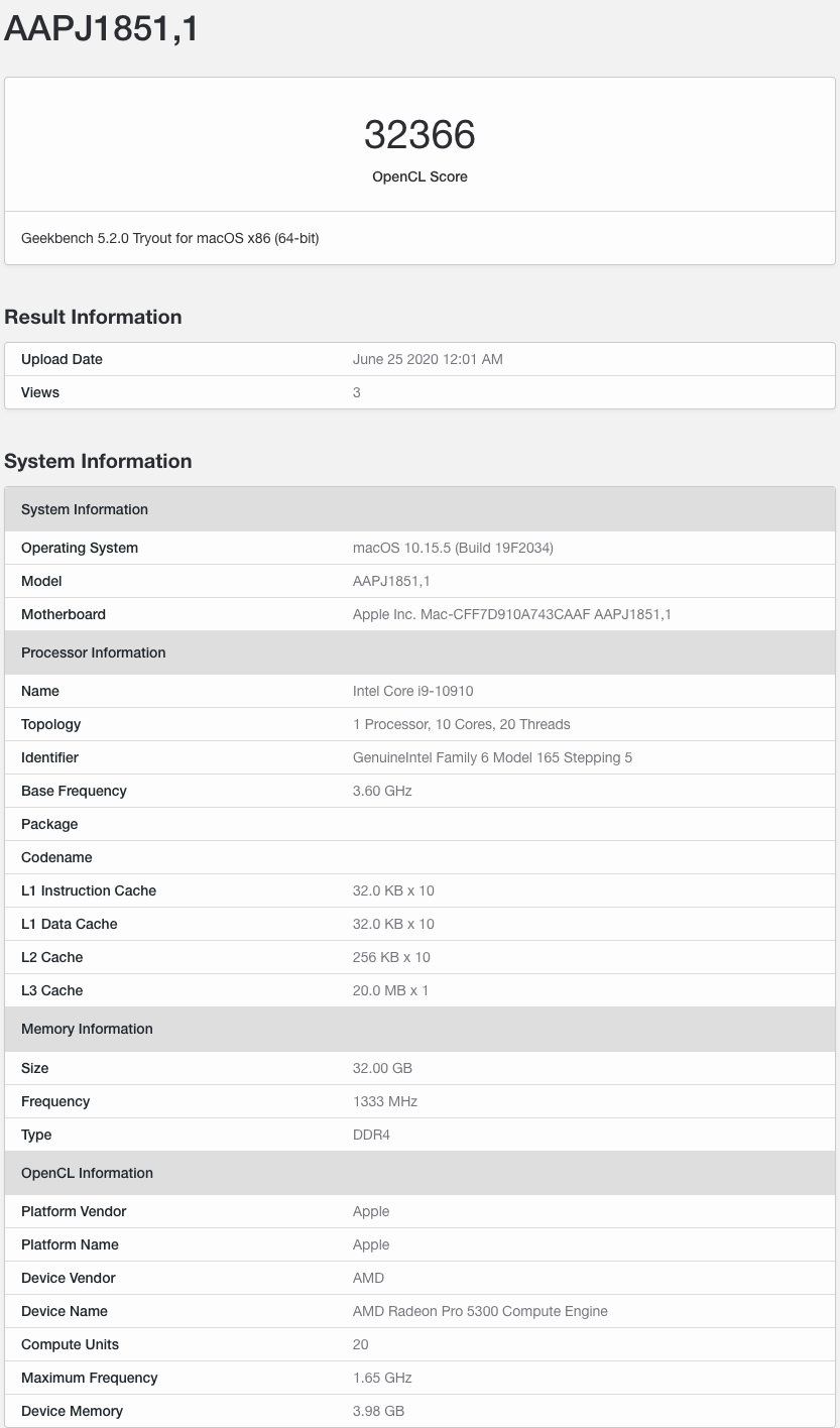 Apple iMac 2020 - procesor Intel Core i9-10910