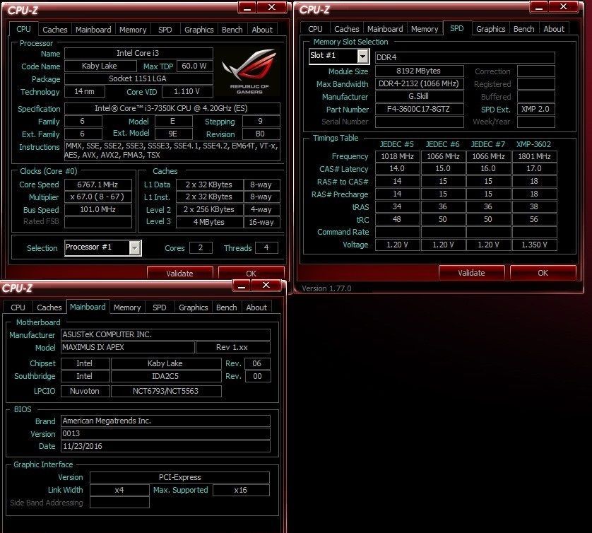 Intel Core i3-7350K - podkręcanie