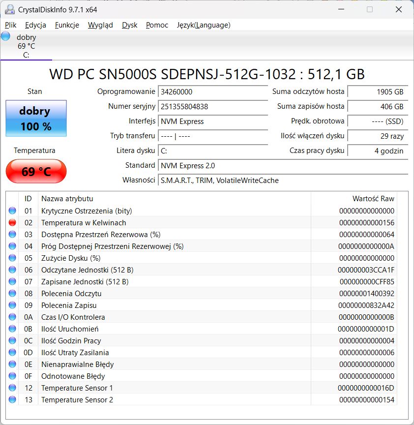WD SN5005S - dysk SSD