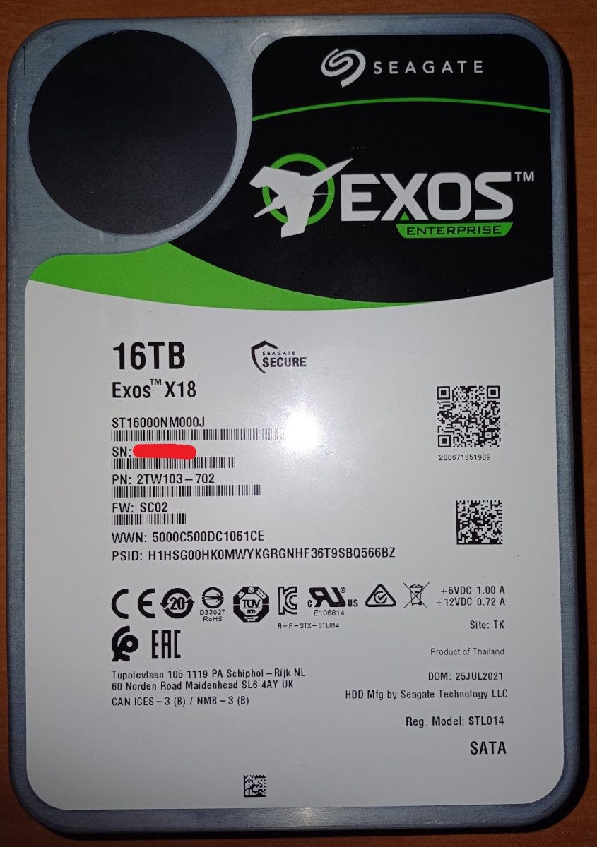 Seagate Exos X18 16 TB - dysk twardy