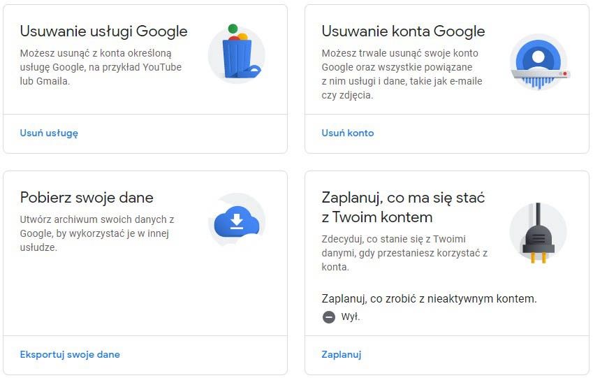 Jak usunąć konto Google?