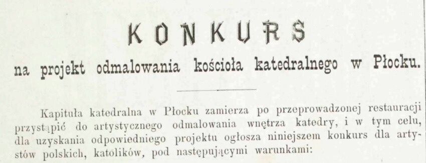 Konkurs na odmalowanie katedry