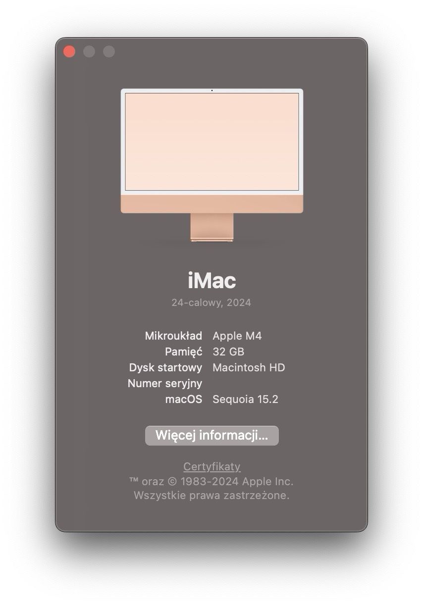 iMac M4 specyfikacja
