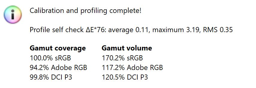 ASUS Zenbook 14X OLED - pomiar pokrycia gamutów