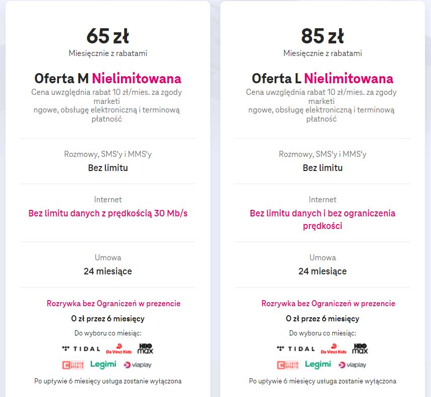 T-Mobile oferty abonamentów
